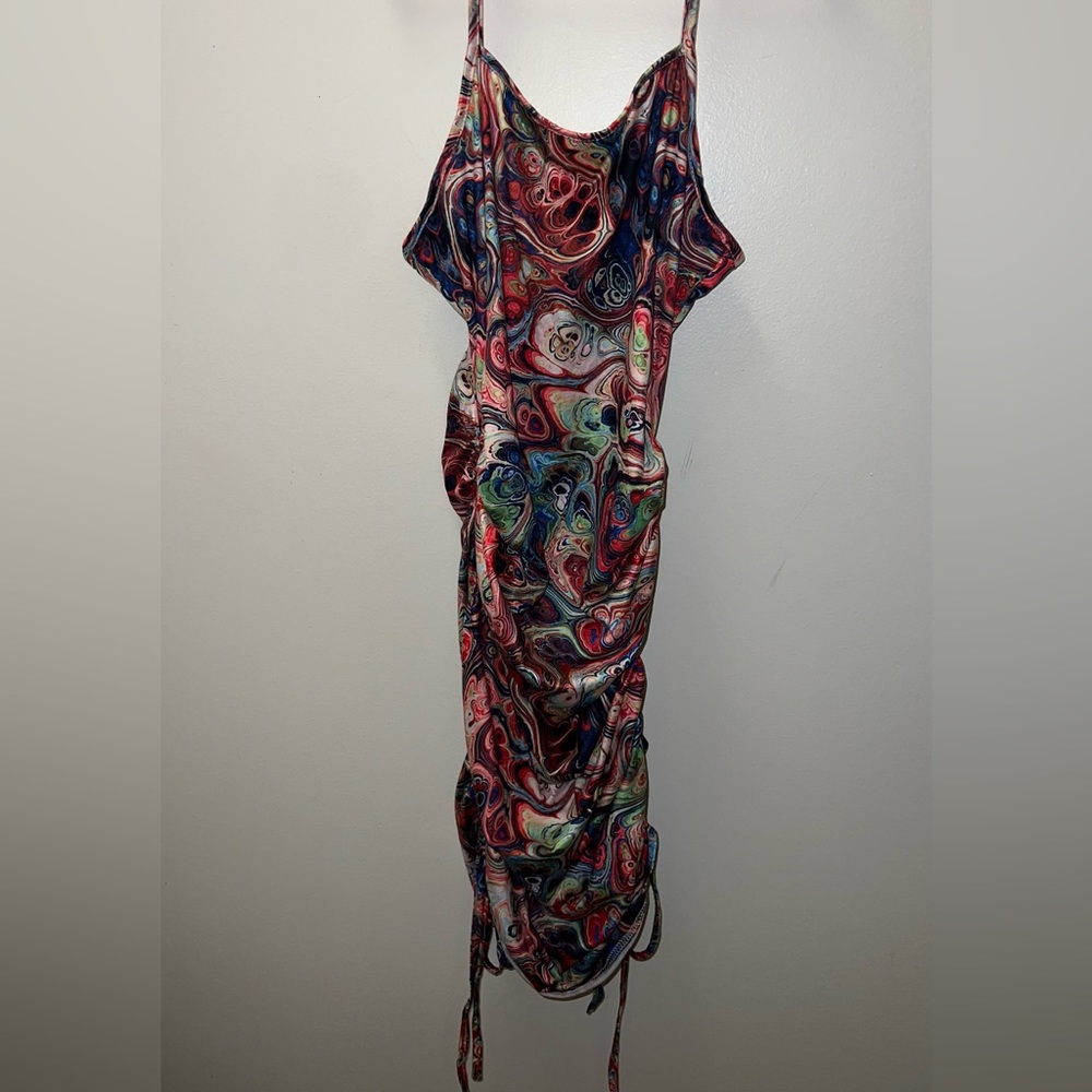 small tight tie dye dress 🌈